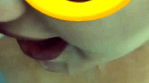 brazilian sub punished with piss in mouth swallows dom's liquid lunch craving more