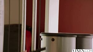 two busty curvy babes get oiled up for giant playtime