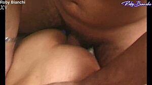 Damn, slutty Italian MILF's huge tits bounce!