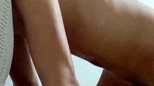 Blonde college teen's live tiktok interrupted by boyfriend's rough bareback pounding in bedroom