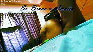 Colombian submissive amalia bound in bdsm session takes hard spanking on her big ass cheeks