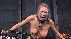 tossed up bound slut punished with bent over doggystyle cock pounding