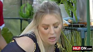 Big Ass Blondie Jenna Starr's Huge Natural Tits Bounced In Garden Fuck!