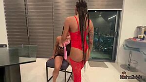 kash omera straps on and eats out my gf's wet pussy while the sub films it all