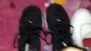 i shoot massive cum all over tennis shoes fetish