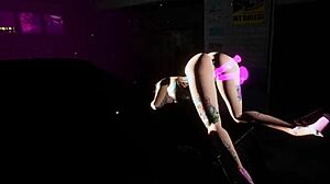 wanna check out that hot garage girl in cyberpunk vr sex game?