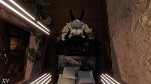 my bunny hg says she needs help but craves my demon dick fucking her brains out