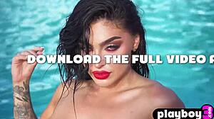 glamorous milf emily rinaudo strips lingerie poses naked bubble butt