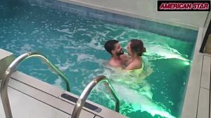 took my chick to motel fucked her in pool calmed her ass