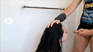 Eva Brooks swallows deepthroat puke in humiliating wet submission