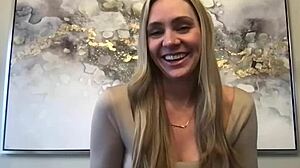 Peek at JJ's Long Legs and Big Tits Blonde Tall MILF Model Debut