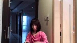 Asian Ladyboy Jerks Dick Flashes Woman Cums