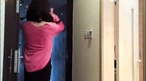 Asian Ladyboy Jerks Dick Flashes Woman Cums