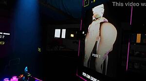 wanna check out that hot garage girl in cyberpunk vr sex game?