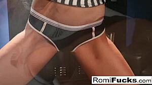 Romi Rain's Big Tits Lesbian Pussy Play