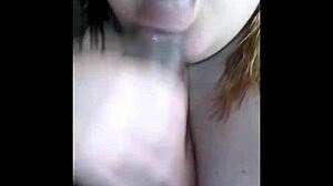 her thirst was huge so she begged for more cum and finally got her naughty oral fix