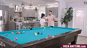 i lose the pool game to stepbro so now he bends me over for doggystyle taboo fuck