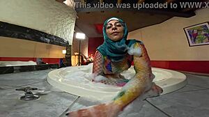 my pussy to mouth action in jacuzzi with mia niqab