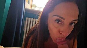 Italian Wife's Wet Pussy Overflows with Emotion as Huge Cock Deepthroats Her Big Tits