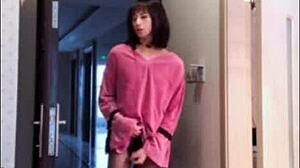 Asian Ladyboy Jerks Dick Flashes Woman Cums
