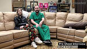 Daisy Bean spreads shaved pussy toys vibrator backstage solo moaning to orgasm small tits