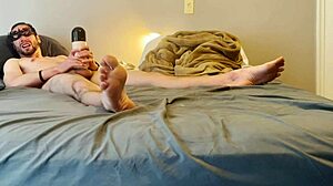 I try stroking vibrating blowjob machine toy on my huge cock first time.