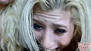 Gorgeous Nina Kayy 😍 takes his warm cum load all over her big tits! 💦