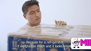 Hey stepson watch your big tits stepmom fuck three burglars right here!