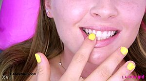 Hey wanna see cute blonde teen strip her sexy petite body?