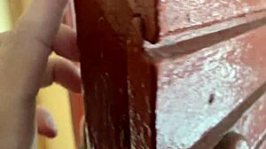 Hot college redhead maid girlfriend couldn't hold back fucking me outdoors in public quickie