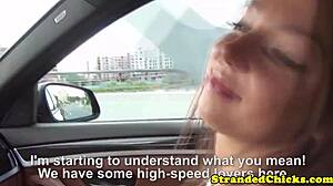 hey stranded barely legal russian teen with cute freckles wants your ride outdoors