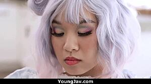 check out kimmy this young asian teen babe showing off her petite tits and tight body