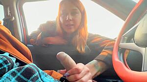 stranger girl catches car flash shows boobs jerks him