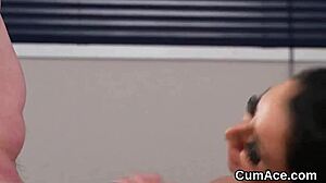 Randy Hottie Swallows Cum Load After Facial Jizz Blast