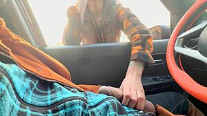 stranger girl catches car flash shows boobs jerks him