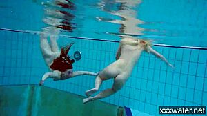 wanna see hot russian bikini babes strip nude poolside?