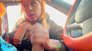 stranger girl catches car flash shows boobs jerks him