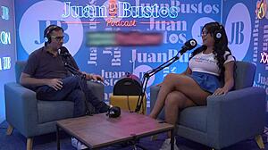 Giant Titted Latina Rosxanagutierrez Fucked Hard by Machine on Podcast