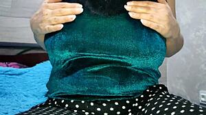 one stays home to play around with her big boobs casually