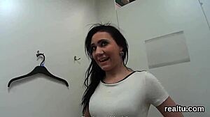 adorable czech nympho seduced in mall gets hardcore pov pounding