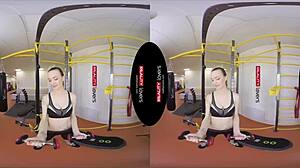 Gym teen wants your cock for anal workout ride pov.