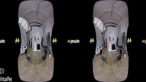 chrissy fox dives into virtual reality blonde european piss adventure