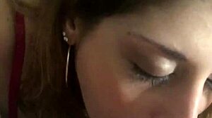 Hot milf drops to her knees before her husband, wrapping lips around his throbbing cock and sucking hungrily until he explodes