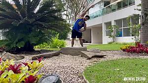 Fitness Latina Tempts with Teaser Blowjob in Condo Flat Before Full Whey Workout Collab