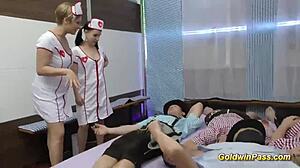 😈 dirty german nurses in lederhosen take double anal gangbang from horny patients!