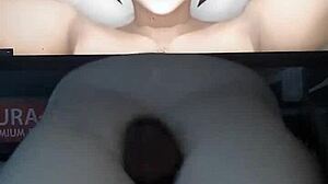 mei chichi's swollen tits crushed in hot titfuck