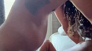 Ghetto Ebony Gags on Monster Black Cock with Sloppy Spit!