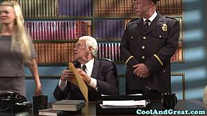 superhero babe eagerly takes facials in wild threeway parody romp