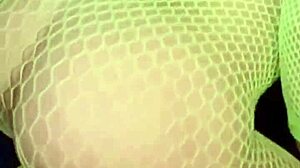 Petite Latina Nadia Diamo Twerks Hot Ass in Fishnet Bodysuit with Slow Motion Tease