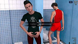 wanna see this big nipple milf mommy suck cum in public sauna toilet?